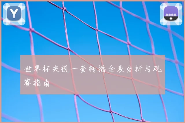 世界杯央视一套转播全表分析与观赛指南